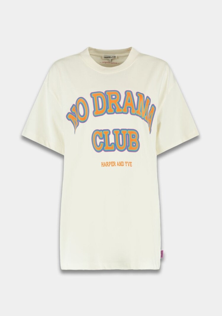 Harper & Yve T-shirt No drama club - ecru