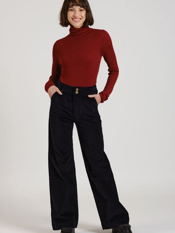 F. A. M. Paris Corduroy  Flared Pants Faustine - black