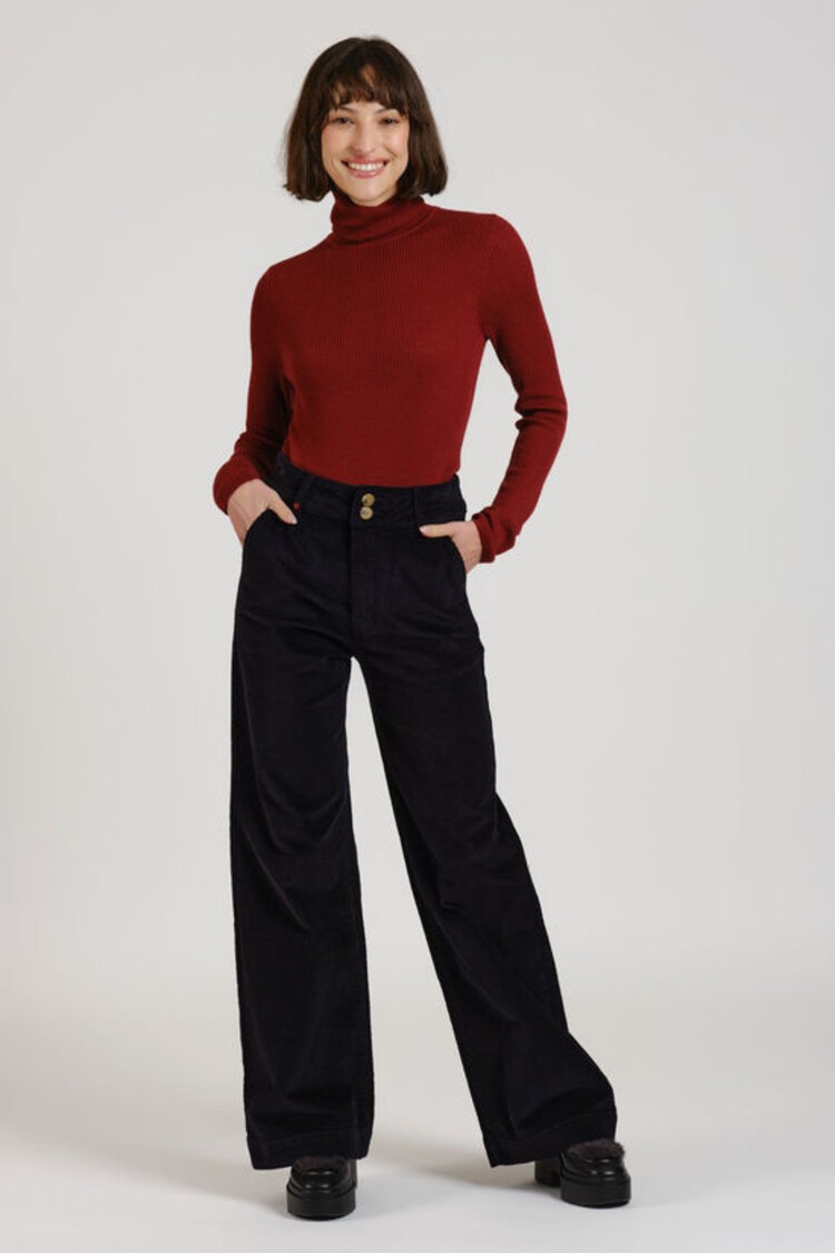 F. A. M. Paris Corduroy  Flared Pants Faustine - black