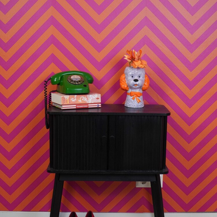 House Vitamin Vase -Flower Vase Dog - Lilac/ Orange - 15,5x12,5x21cm