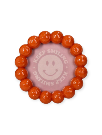 Photo Frame Smiley Polyresin Orange 10x10cm