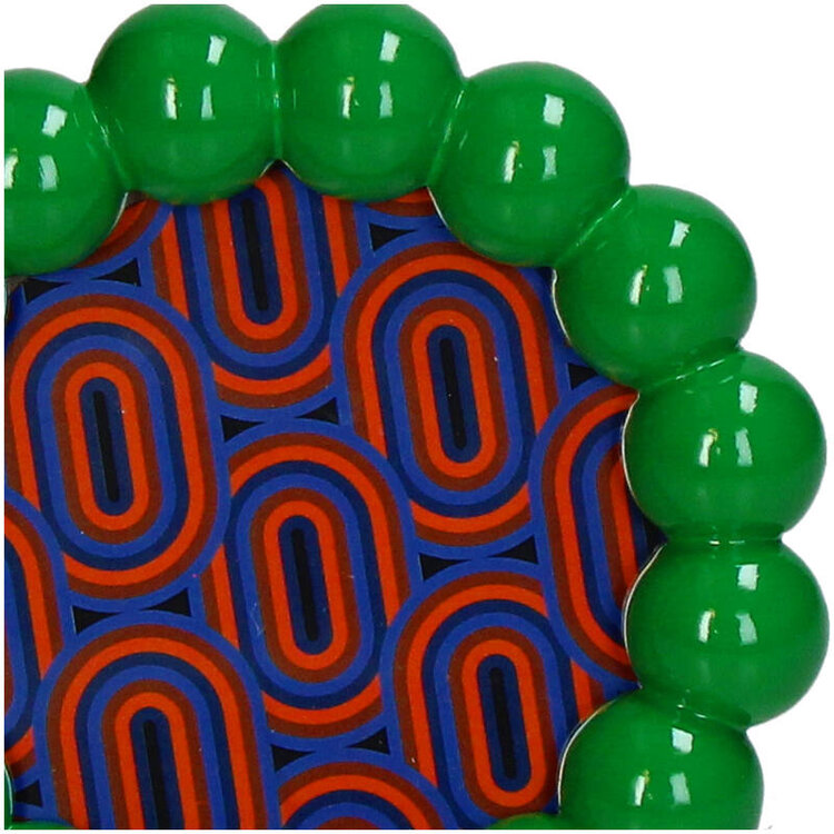 Photo Frame Beads Polyresin Green 10x10cm