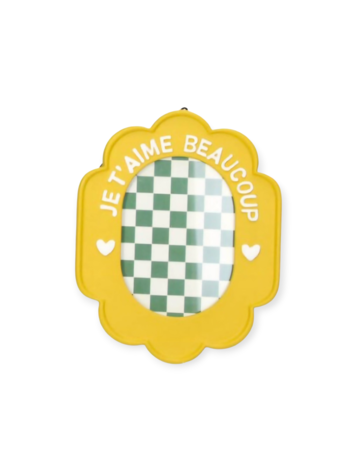 Photo Frame Polyresin Yellow 6x9cm