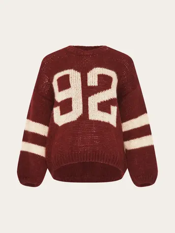 Noella Ninety-Two Knit Bordeaux Ivory