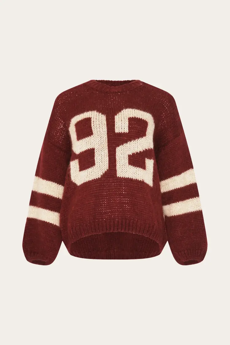 Noella  Ninety-Two Knit Bordeaux Ivory