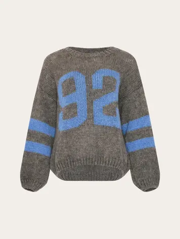 Noella Ninety-Two Knit Grey Melange Blue