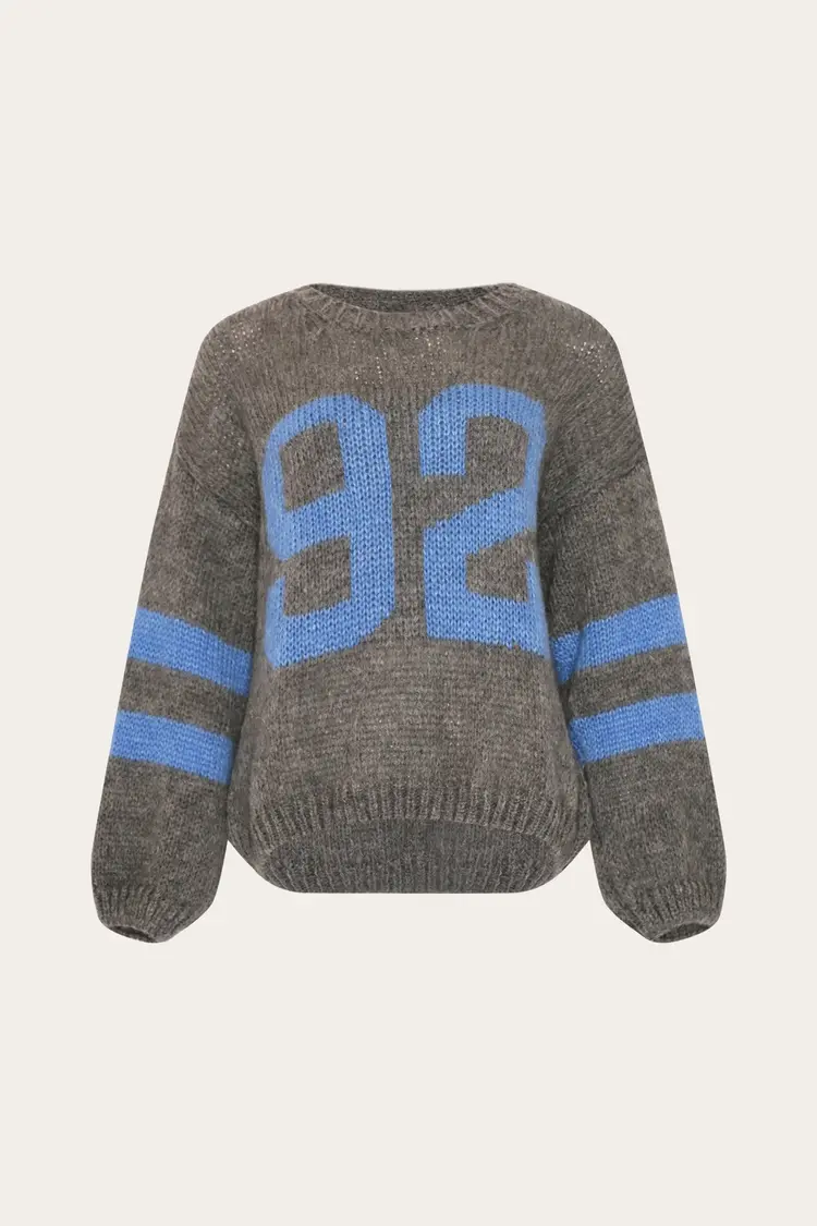 Noella Ninety-Two Knit Grey Melange Blue