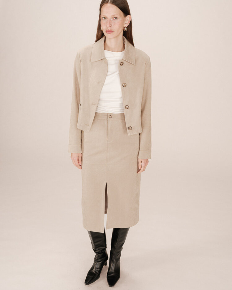 Grace & Mila Greige Sorry Skirt