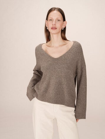 Grace & Mila Salvador Taupe Knit