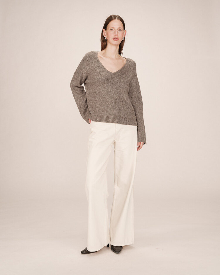 Grace & Mila Salvador Taupe Knit