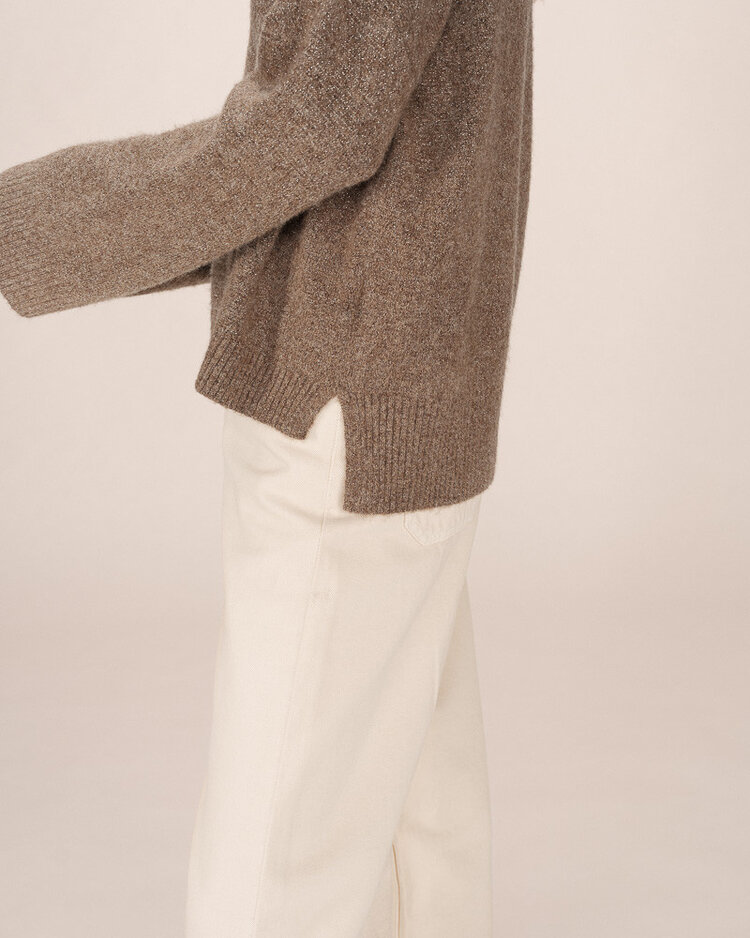 Grace & Mila Salvador Taupe Knit