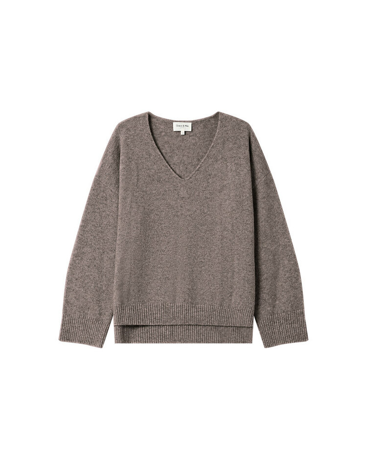 Grace & Mila Salvador Taupe Knit