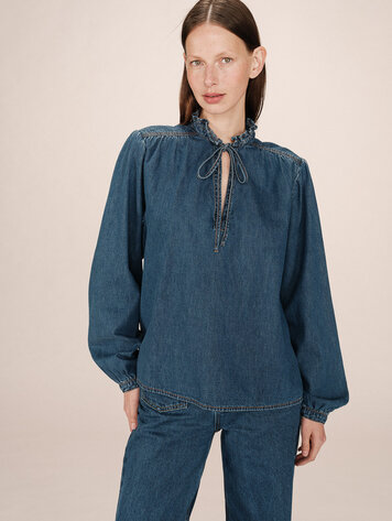 Grace & Mila Denim Blouse Salsa