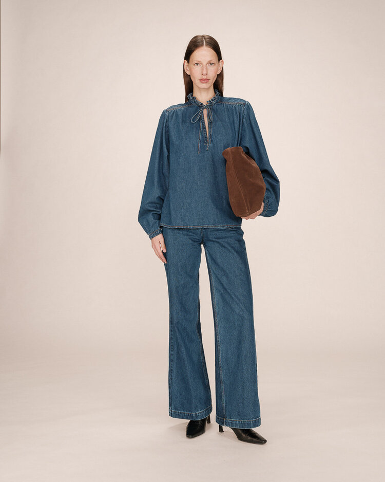 Grace & Mila Denim Blouse Salsa