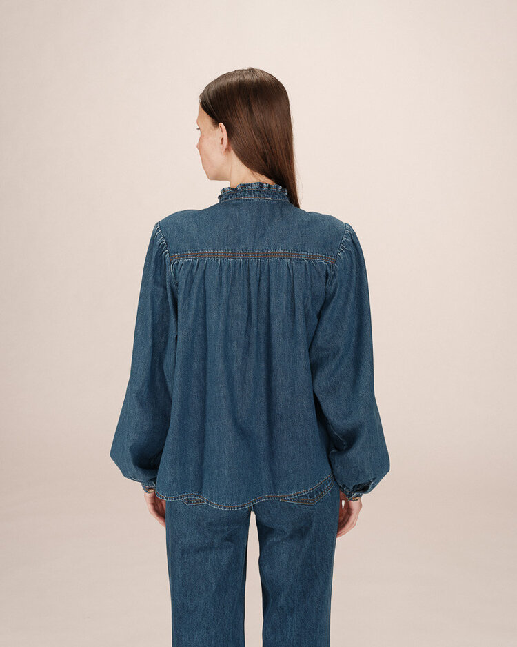 Grace & Mila Denim Blouse Salsa