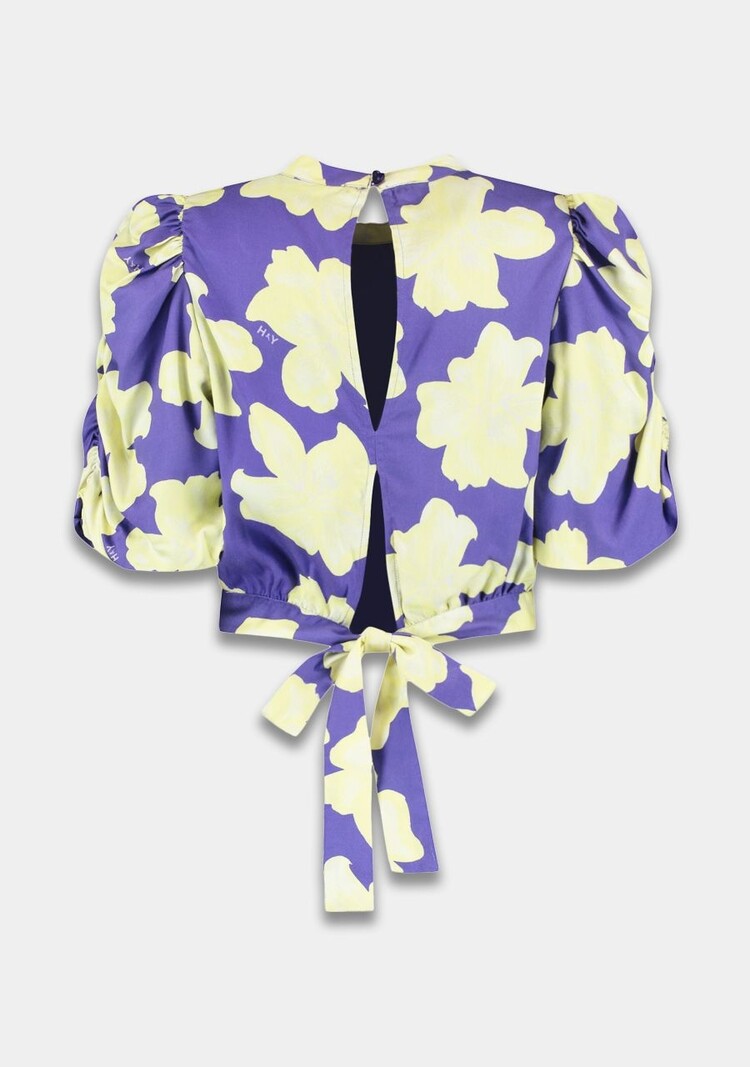 Harper & Yve Macey Blouse - bold flower - lemonade