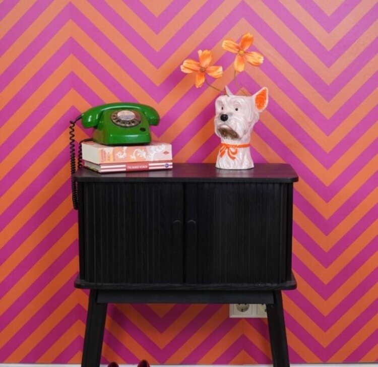 House Vitamin Vase -Flower Vase Dog - Pink/Orange - 14,5x13x23,5cm