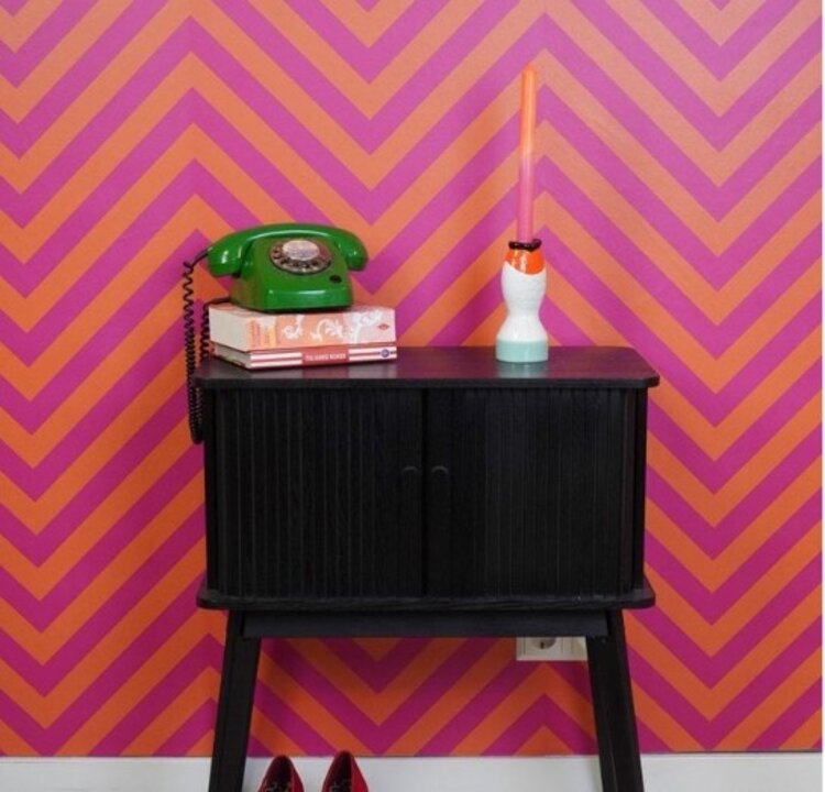 House Vitamin Candle holder - Fish - Mint/White/Orange - 7x7x16,5cm