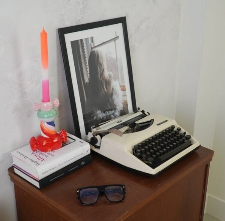 House Vitamin Candle holder - Stapled Toffee Candy- Multi Colour-13x7x20cm