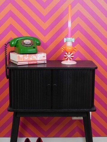 House Vitamin Candle holder-Stapled Toffee Candy-Multi Colour - 11x11x18cm