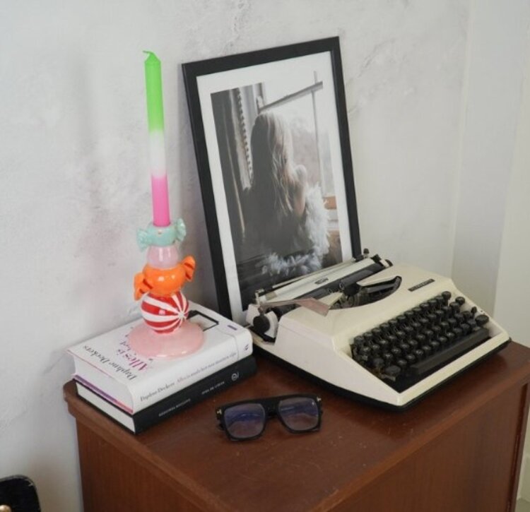 House Vitamin Candle holder-Stapled Toffee Candy-Multi Colour - 11x11x18cm