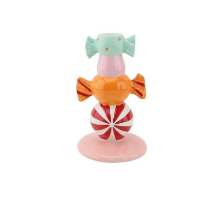 House Vitamin Candle holder-Stapled Toffee Candy-Multi Colour - 11x11x18cm