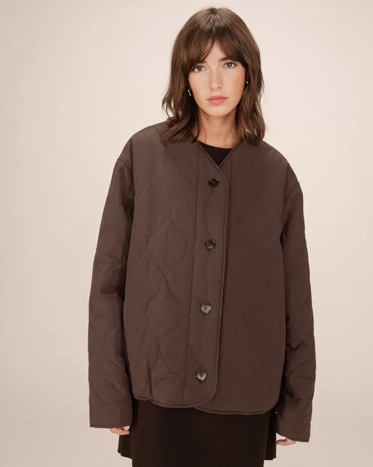 Grace & Mila Puff jacket Shania - chocolat