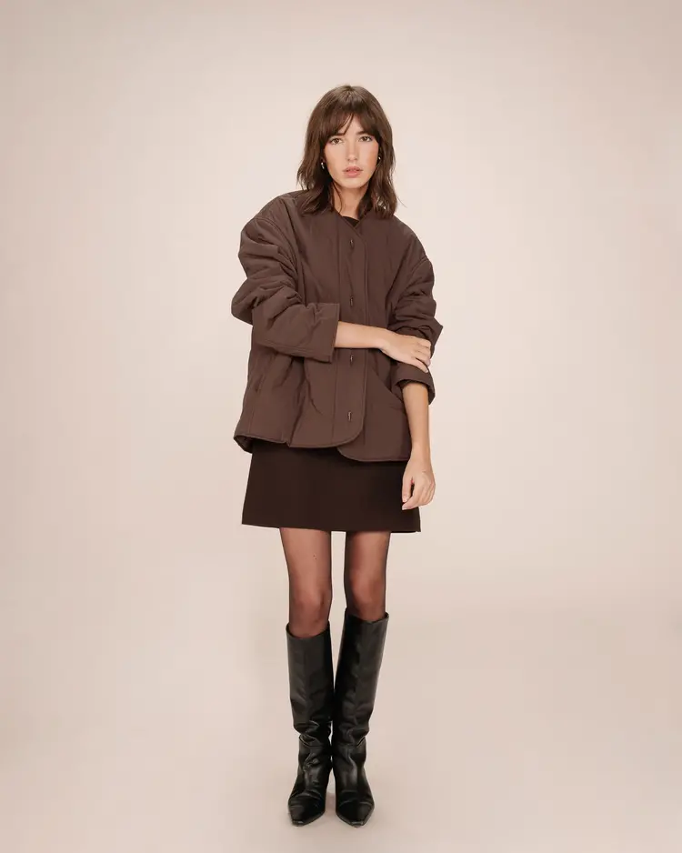 Grace & Mila Puff jacket Shania - chocolat