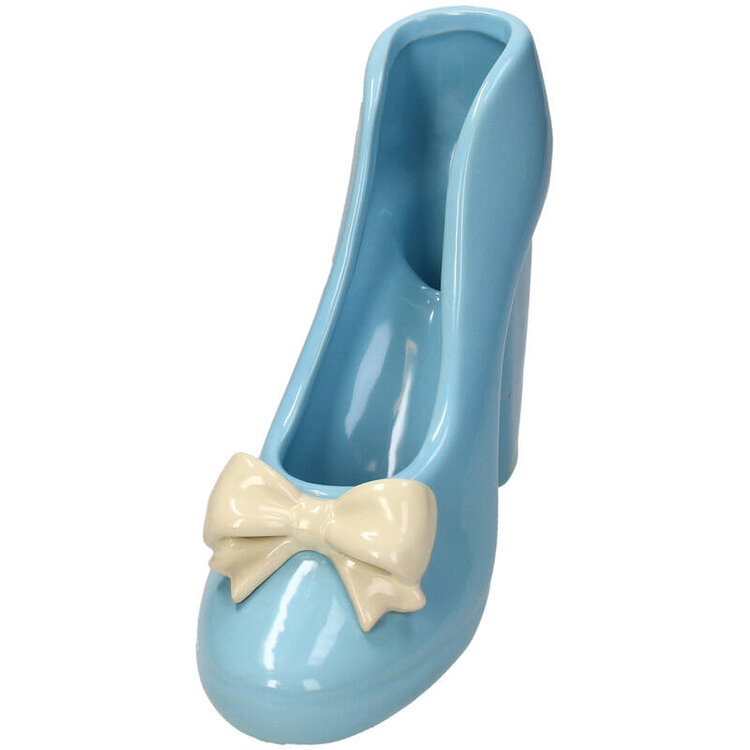 Planter Shoe Fine Earthenware Blue 21x9.5x17cm