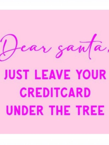 Tegeltje dear santa creditcard