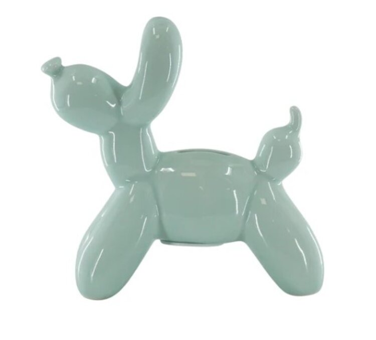 House Vitamin Ornament- Money Bank Balloon Dog- Mint green-17x7x17cm