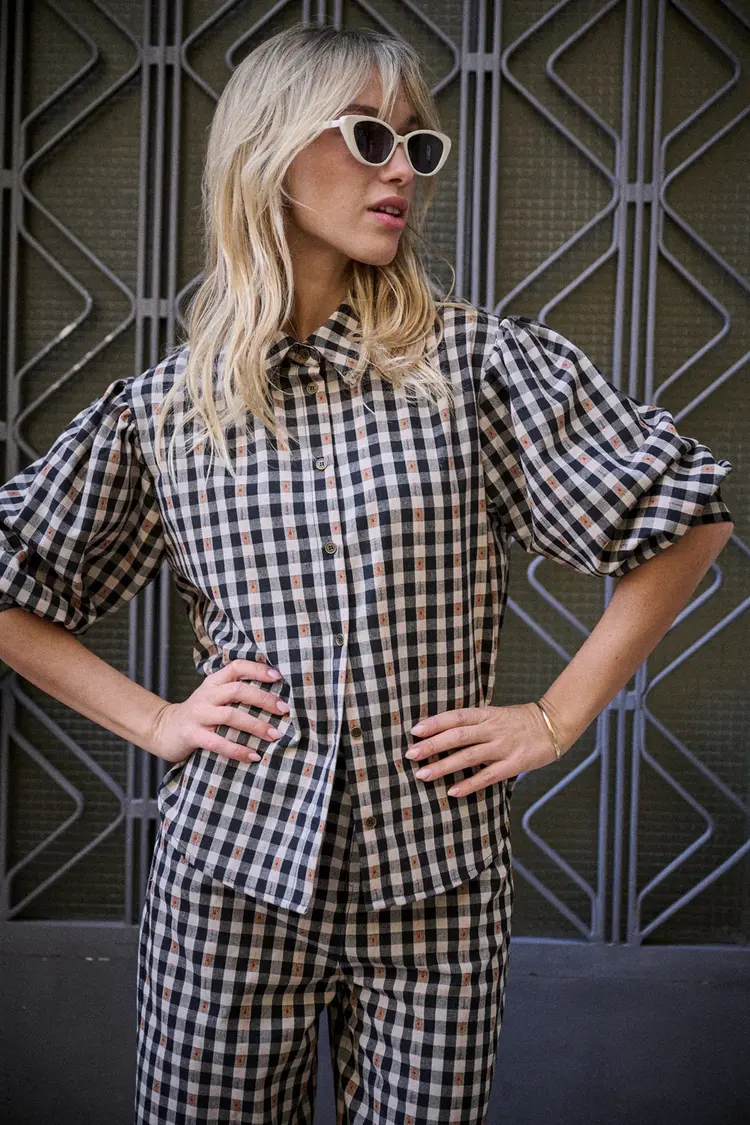 Laure+Max Blouse Catana - vichy broderie