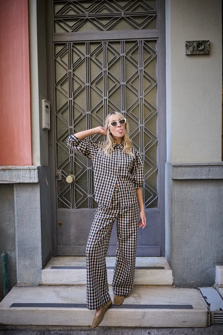 Laure+Max Pali Pants - vichy broderie