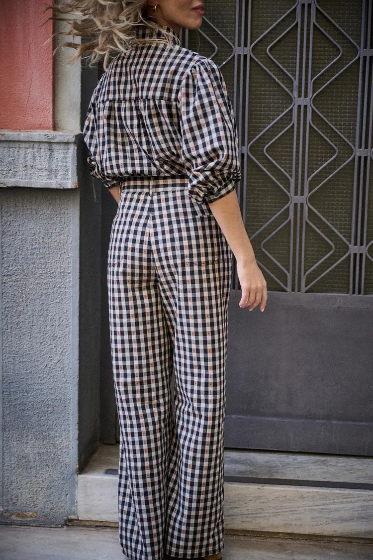 Laure+Max Pali Pants - vichy broderie