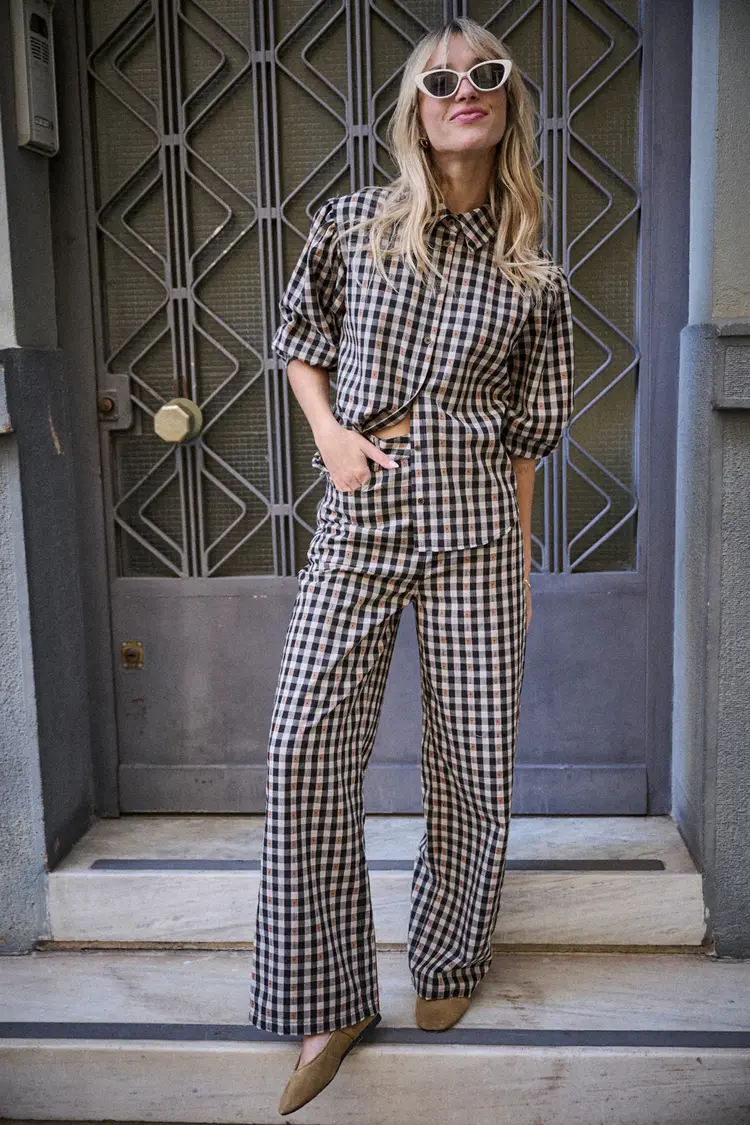 Laure+Max Pali Pants - vichy broderie