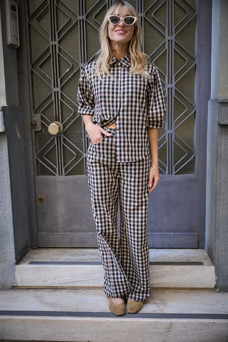 Laure+Max Pali Pants - vichy broderie