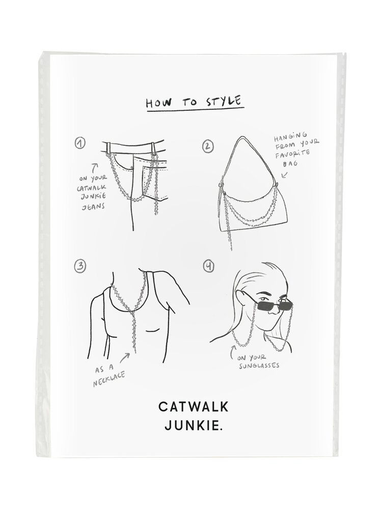 Catwalk Junkie Beaded Cord - off white