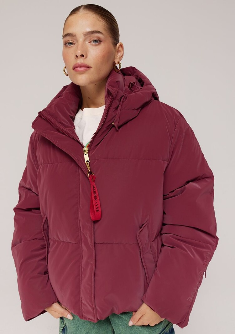 Harper & Yve Abbie Coat - Wine Berry