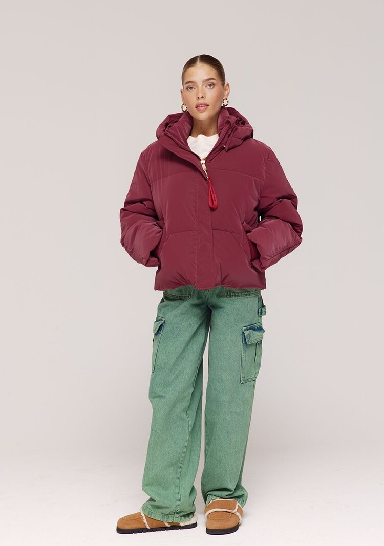 Harper & Yve Abbie Coat - Wine Berry