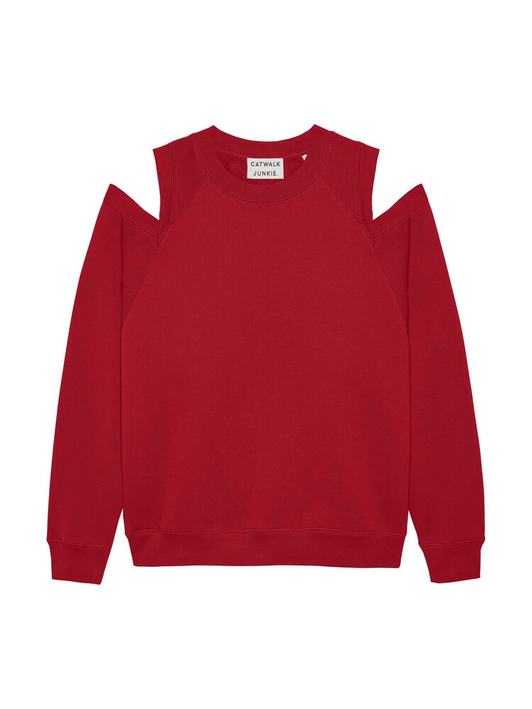 Catwalk Junkie Sweater with cut out -  red fruit