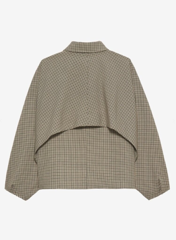Catwalk Junkie Check cape jacket - brown