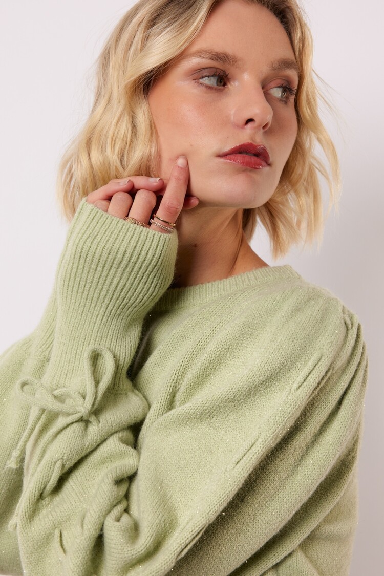 FLURESK  Scottie knit sweater - Matcha Green