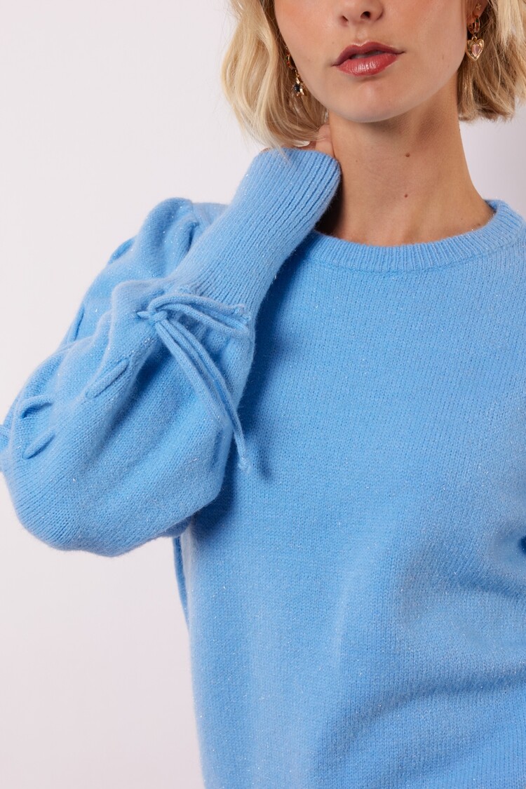 FLURESK  Scottie knit sweater - Crisp Blue