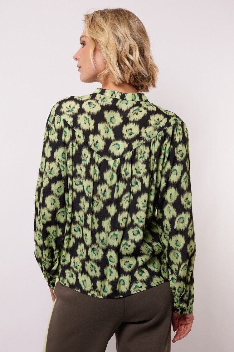 FLURESK  Lioraina blouse - Black/Matcha Green