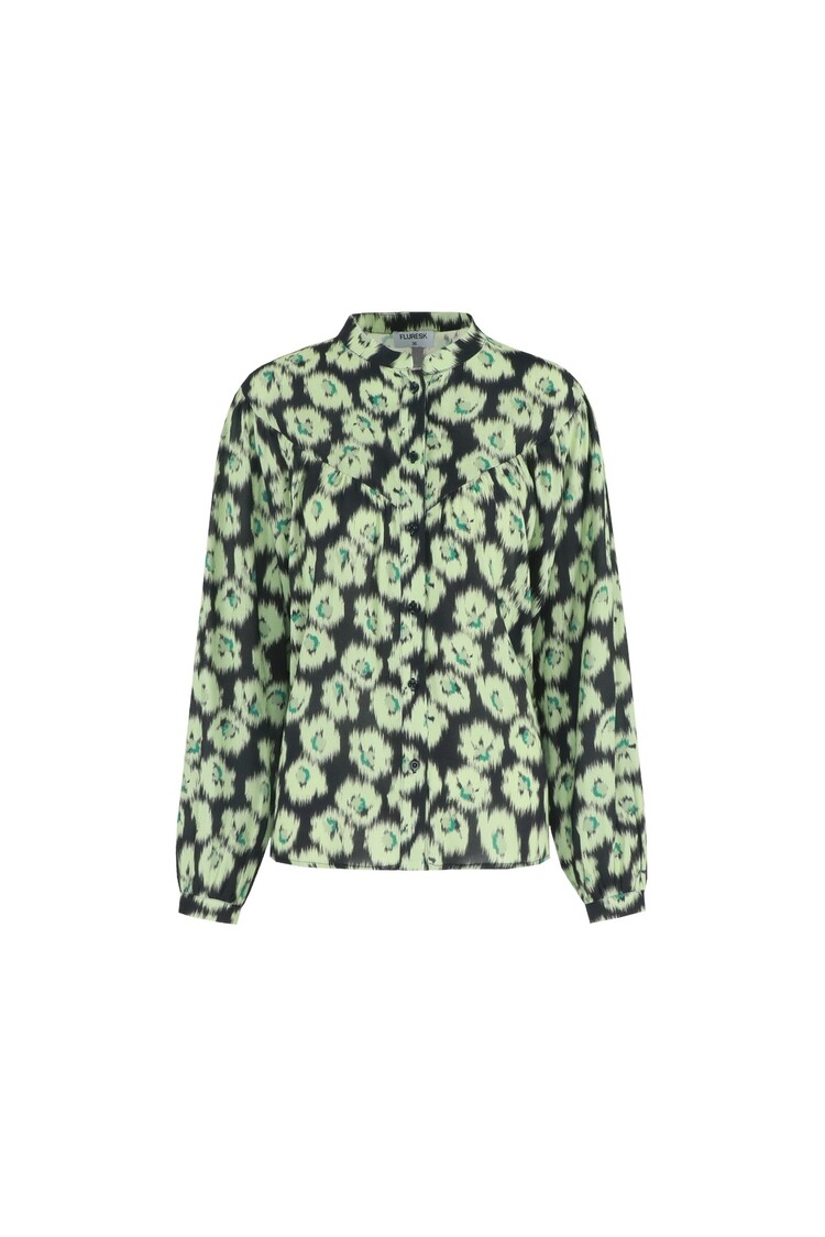 FLURESK  Lioraina blouse - Black/Matcha Green
