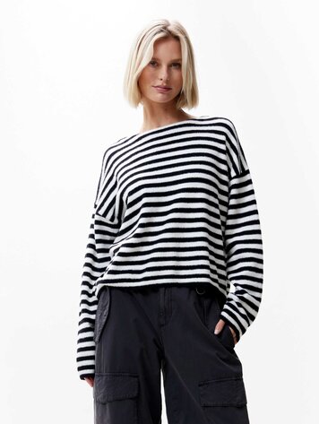 Catwalk Junkie Soft striped knit - black/white
