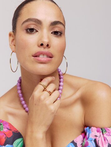 Harper & Yve Amy Ring - poppy red