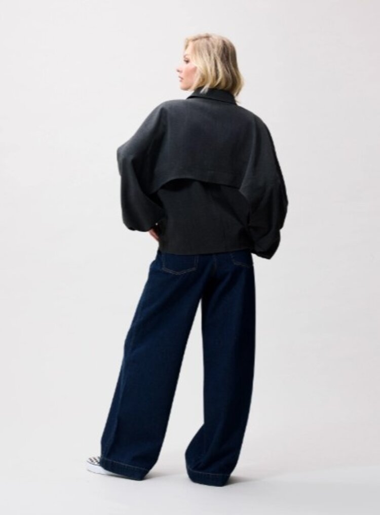 Catwalk Junkie Cape Jacket - dark grey melange