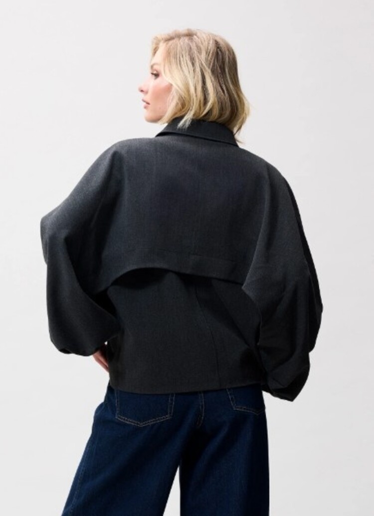 Catwalk Junkie Cape Jacket - dark grey melange