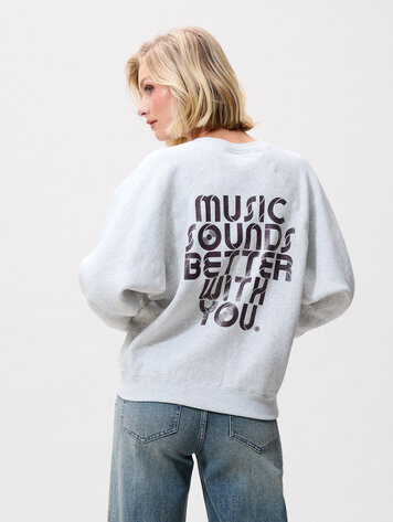 Catwalk Junkie Graphic sweater - Light Grey Melange